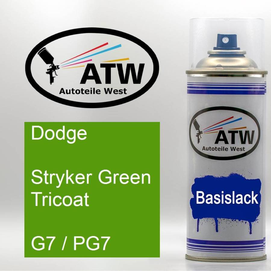 Dodge, Stryker Green Tricoat, G7 / PG7: 400ml Sprühdose, von ATW Autoteile West.